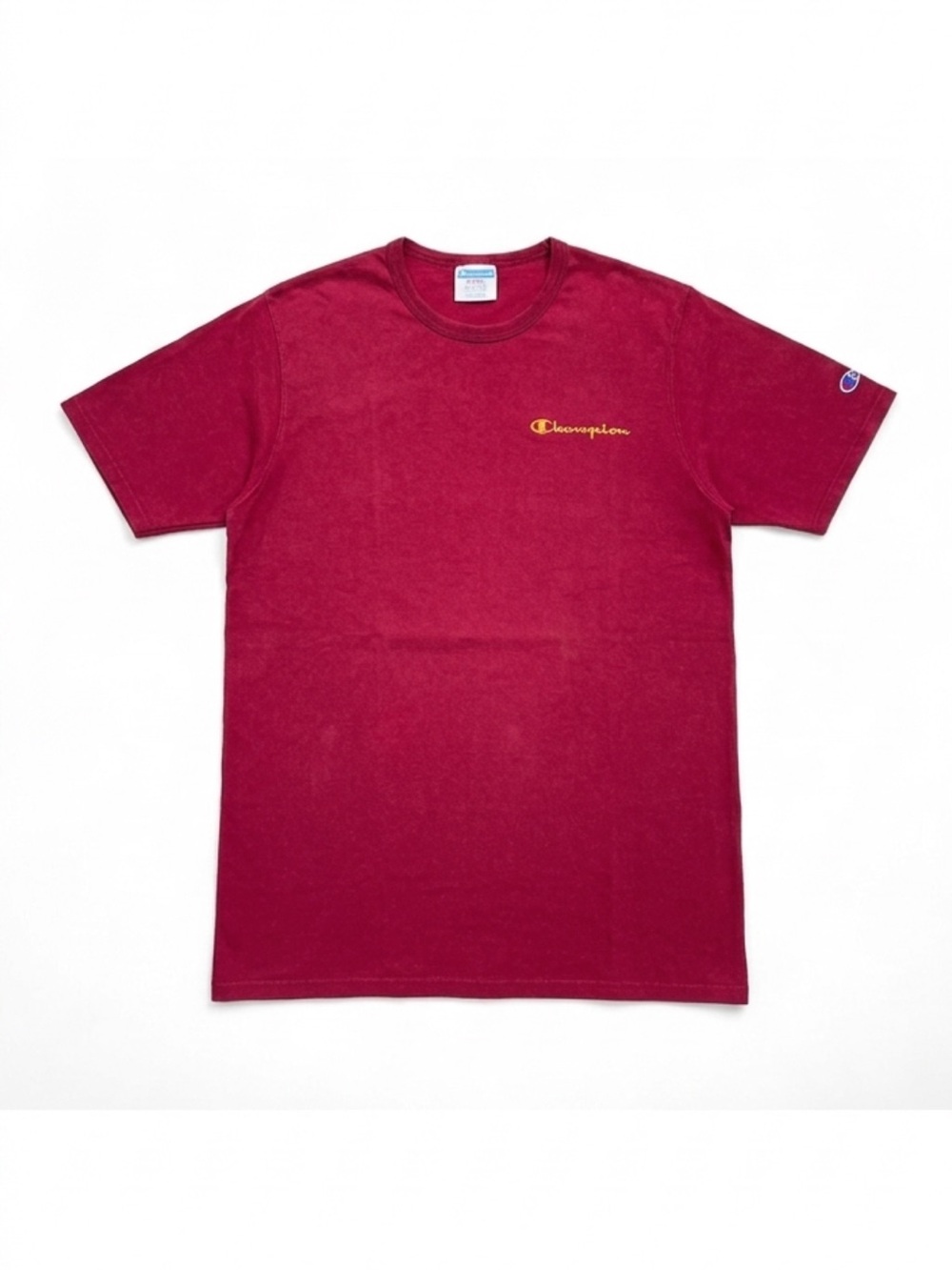 Champion y2k size large Men's Red Logo Crewneck T-Shirt